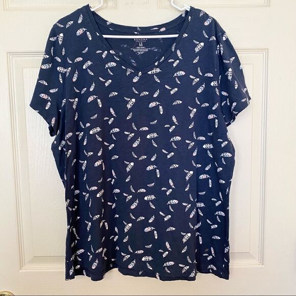 Sonoma Feather V-Neck Tee Shirt - Picture 1 of 5